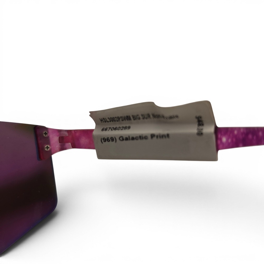 Hurley Big Sur Shield Sunglasses Purple Galactic Print Polarized HLP3002PS - Picture 7 of 7